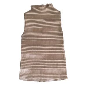 60s mock neck sleeveless top